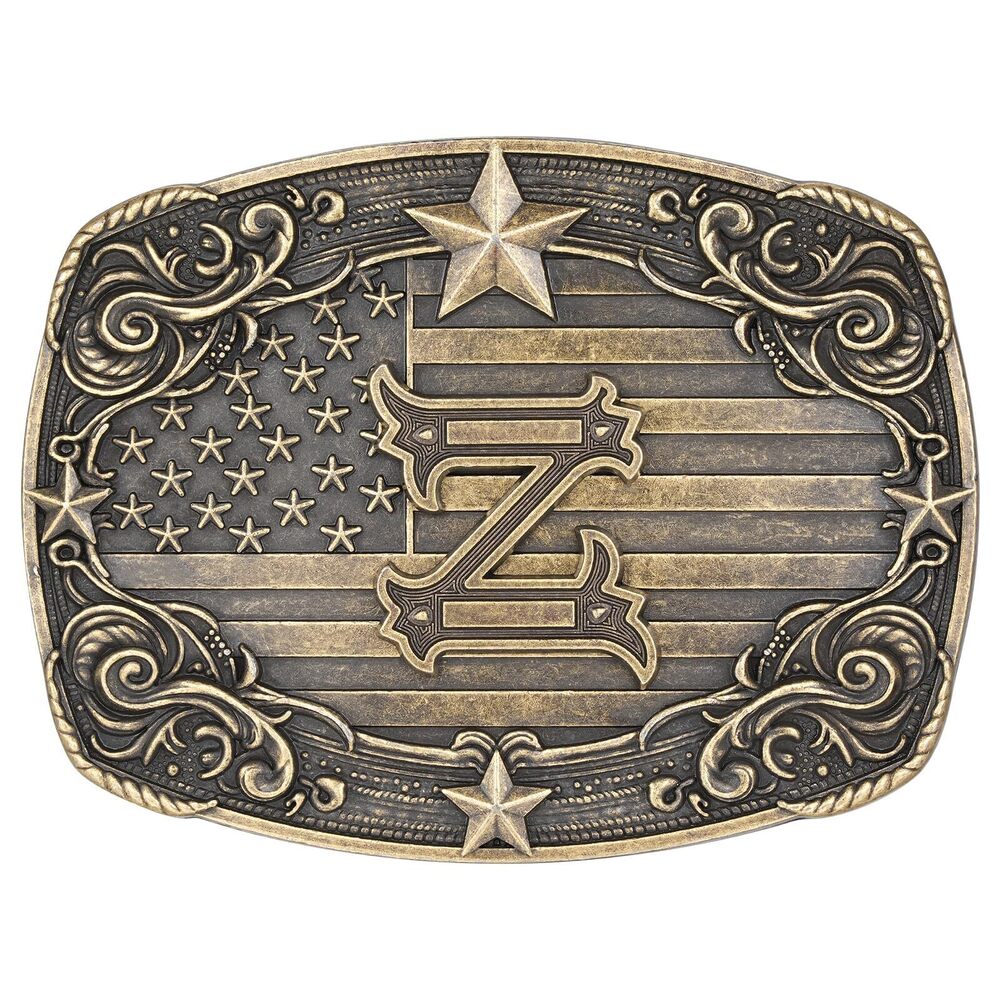4214 Western Belt Buckle Initial Letter ABCDJRM to Z Rodeo Cowboy Belt